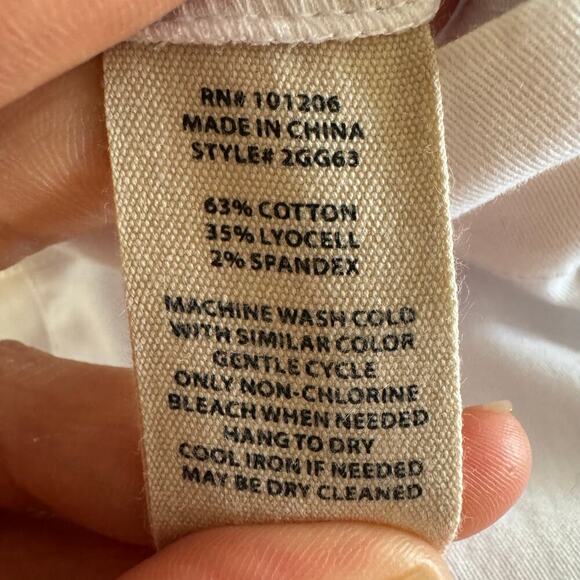 NWT Soft Surroundings Barbados Convertible Crop Cotton Lyocell Pants White Large - Picture 9 of 12